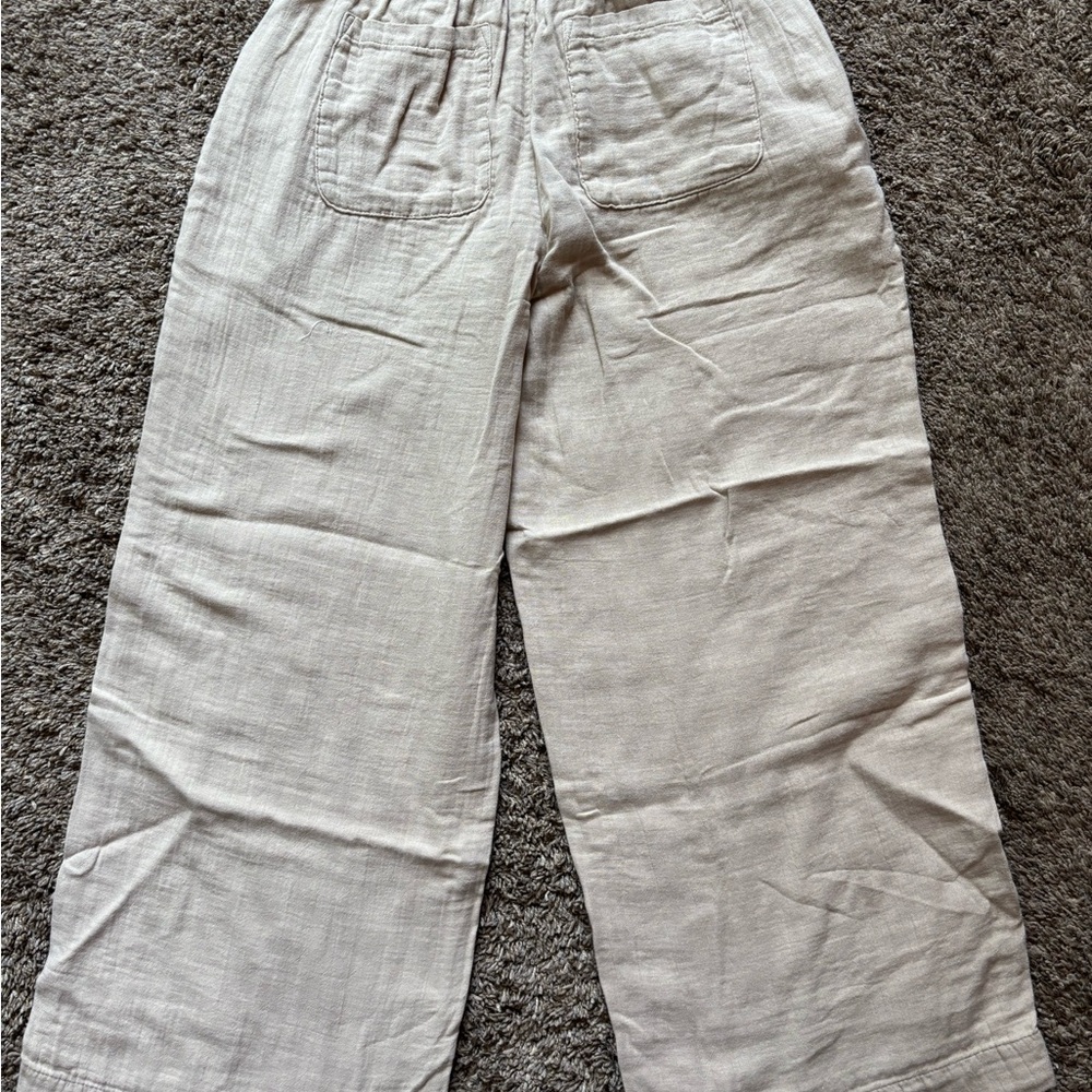 Old Navy tan / khaki wide leg cotton pants clothes - Picture 5 of 6
